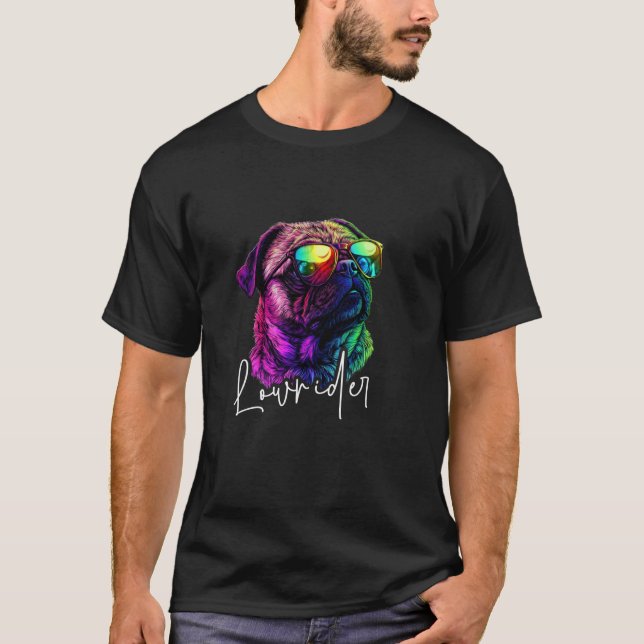 Lågridare Pug T Shirt (Framsida)