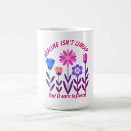 Lagring är inte Linjärt Blommigt Motivering Mugg