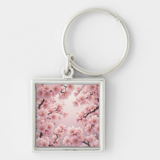 Lagring åt mig fyrkantig silverfärgad nyckelring (Framsidan)