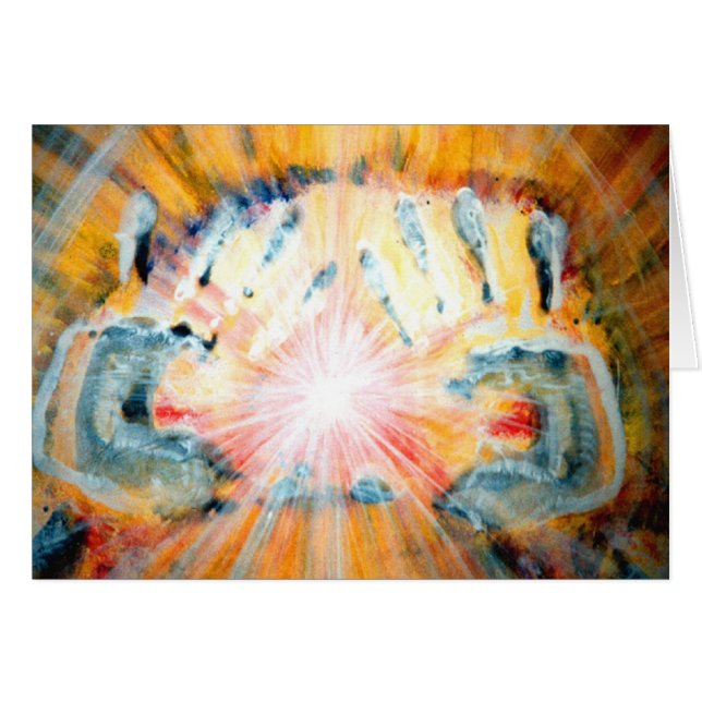 Lagring av Händer och Kor Hälsningskort (Framsidan Horizontal)