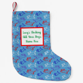 Lagring av Personliger under jul - Hund Stocking Liten Julstrumpa