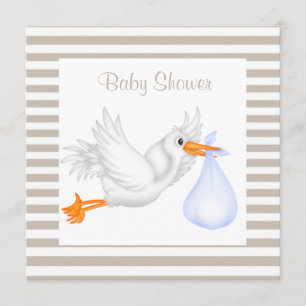 LAGRING BABY SHOWER INVITATION SEPIA/WHITE INBJUDNINGAR
