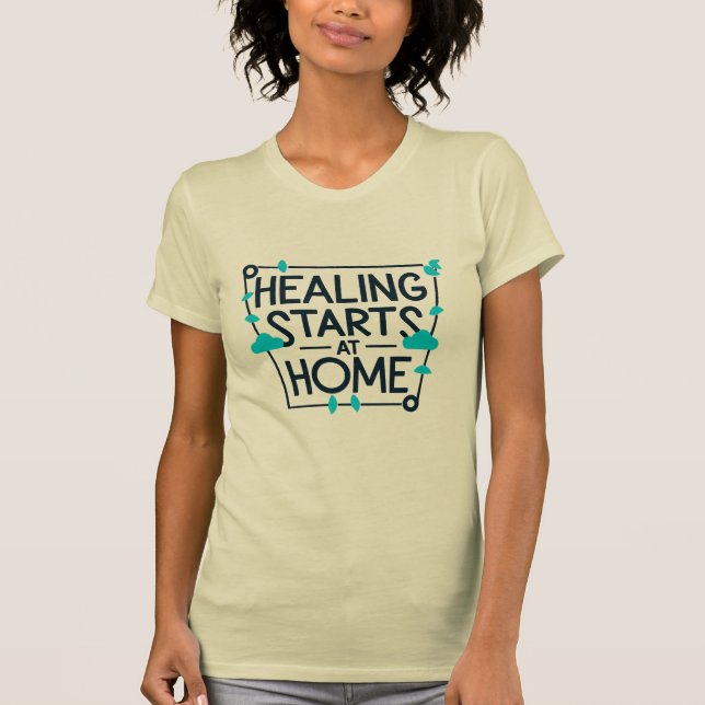 Lagring börjar hemma, sjuksköterska t shirt (Framsida)