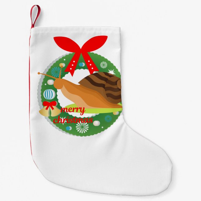 Lagring i god jul snigel liten julstrumpa (Framsidan)