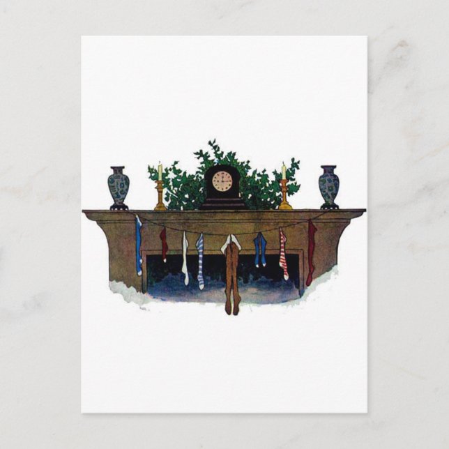 Lagring i Kväll under jul Helg Vykort (Framsida)