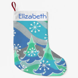 Lagring i Winter Träd Namn Liten Julstrumpa