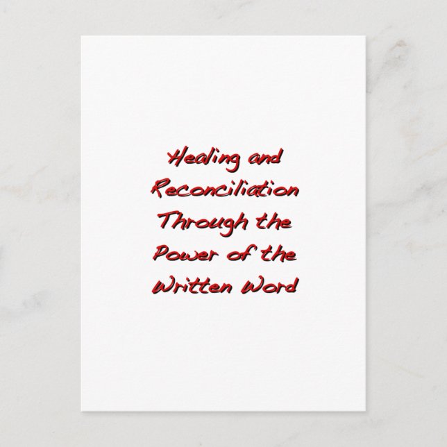 Lagring och försoning vykort (Framsida)