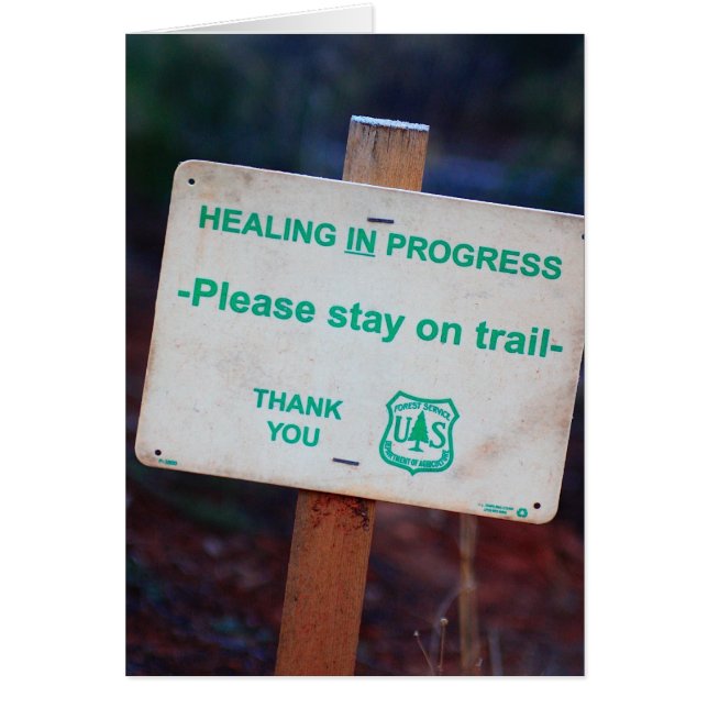 Lagring pågår hälsningskort (Framsidan)