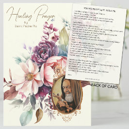 Lagringsbön av Sankt Padre Pio Prayer Card Kort