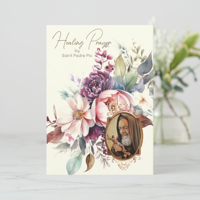 Lagringsbön av Sankt Padre Pio Prayer Card Kort (Stående Fram)