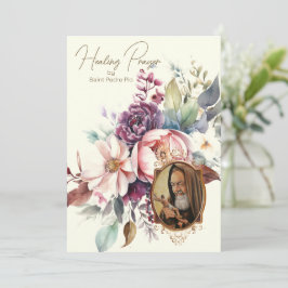 Lagringsbön av Sankt Padre Pio Prayer Card Kort
