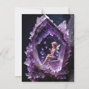 Lagringskristaller Ametyst Fairy Tack Kort