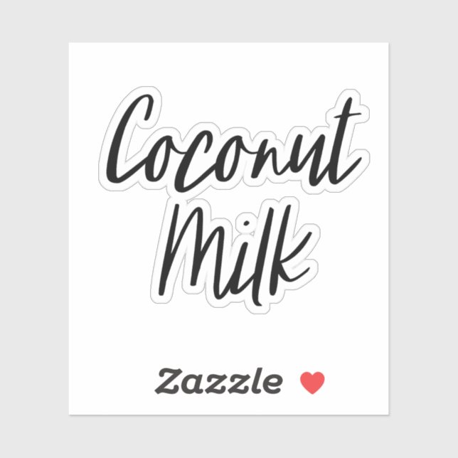 Lagringsmärkning för Coconut Mjölk Klistermärken (Ark)