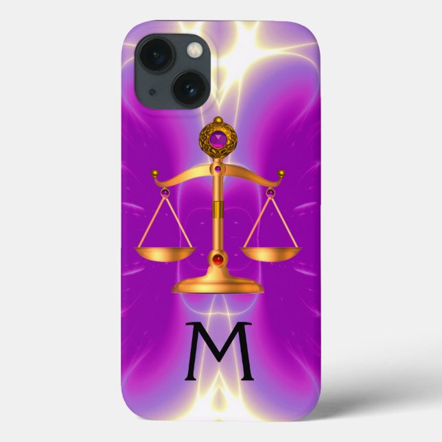 LAGSKALER I guld MED GEM STONES MONOGRAM Rosa (Baksida)