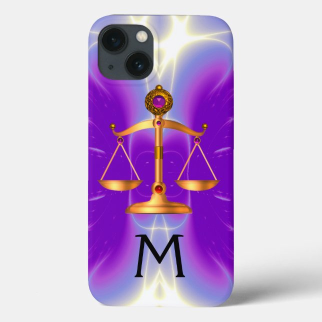 LAGSKALER I guld MED GEM STONES MONOGRAM Rosa (Baksida)