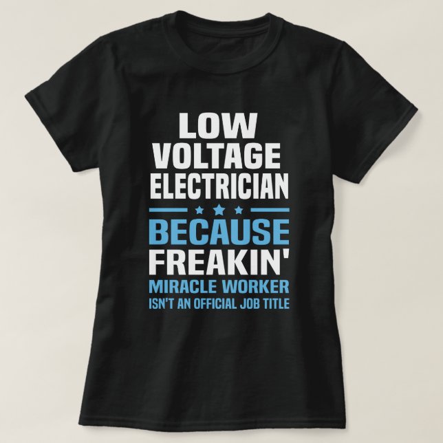 Lågspänningselektriker T Shirt (Design framsida)