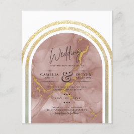 Lägsta BUDGETEN - allt-i-1 Ro Marble Bröllop Flygblad