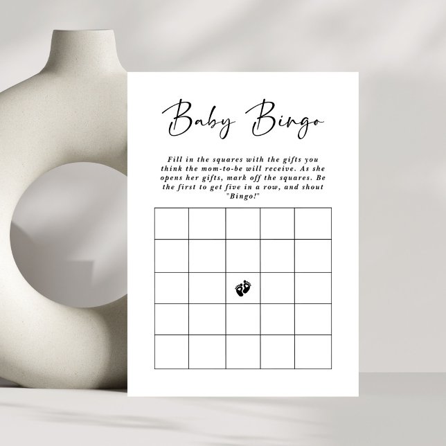 Lägsta Elegant Baby Bingo Baby Shower-spel för skr Inbjudningar (Skapare uppladdad)