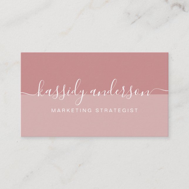 Lägsta Elegant, skript Business Logotyp med två to Visitkort (Framsida)