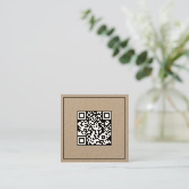 🗂️ lägsta skanningskod QR Fyrkantigt Visitkort