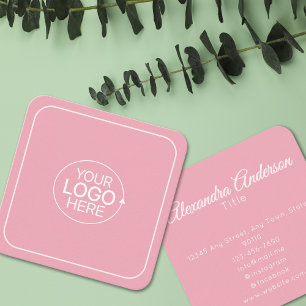 Lägsta till  Rosa-kalligrafi för Logotypen Fyrkantigt Visitkort