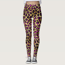 Lagstiftning i Guld Leopard Leggings