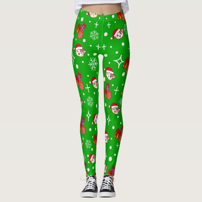 Lagstiftning om Grönten  i Cute Jul Kattunge Leggings (Framsida)