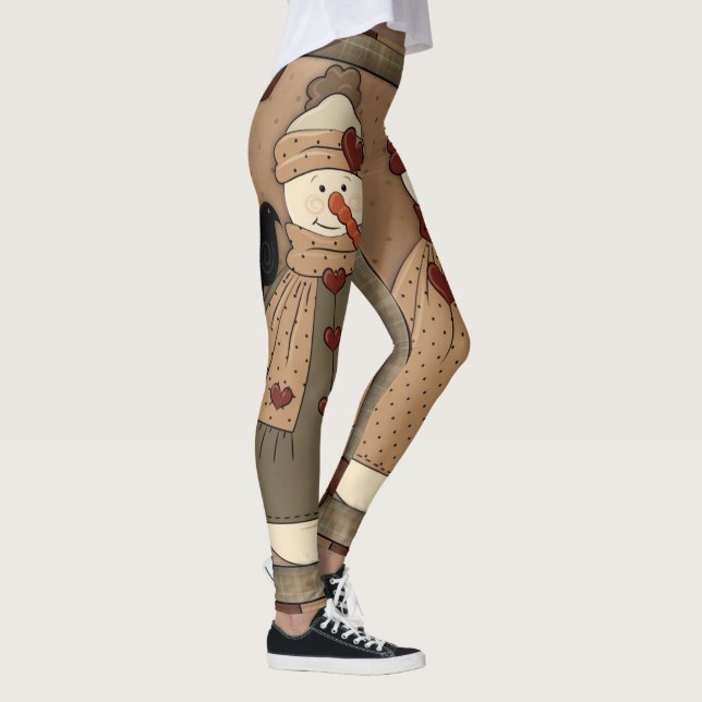 Lagstiftning om Helgdag av julens snögubbar Leggings (Höger)