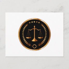 Lagstiftning - Skalor för rättskipning - vykort -