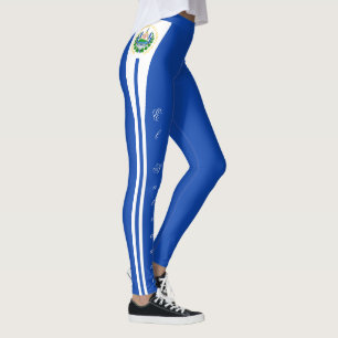 Lagstiftningen El Salvador mode, El Salvador Flagg Leggings