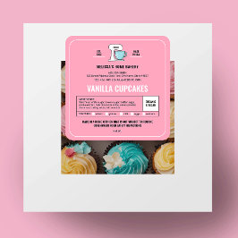 Lagstiftningsetikett Förpackning för kvinnlig Rosa Fyrkantigt Klistermärke