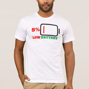 Lågt batteri 5% t shirt