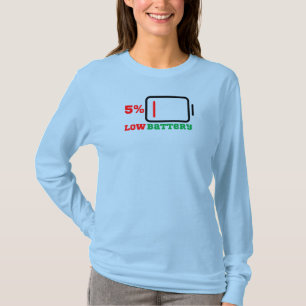 Lågt batteri 5% t shirt