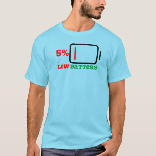 Lågt batteri 5% t shirt