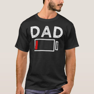 Lågt batteri för pappa t shirt