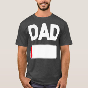 Lågt batteri i pappa t shirt
