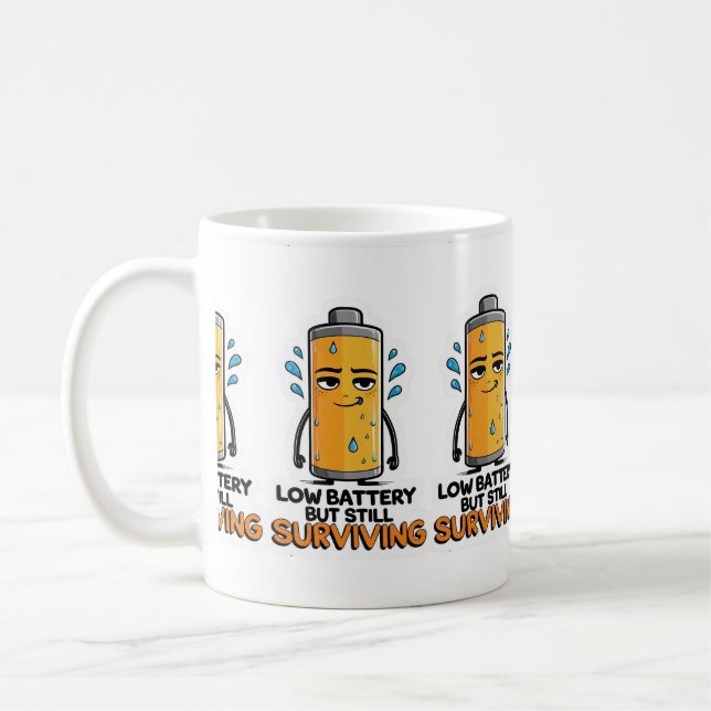 Lågt batteri kaffemugg (Vänster)