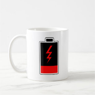 Lågt batteri kaffemugg
