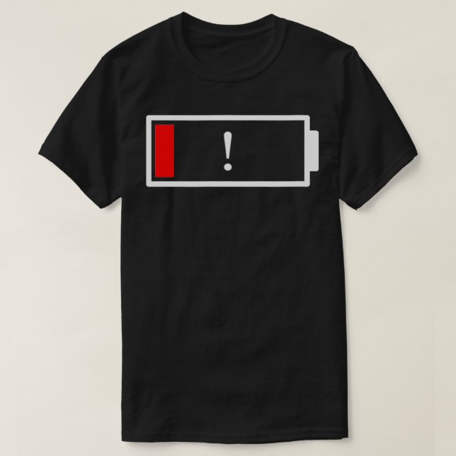 Lågt batteri t shirt (Design framsida)