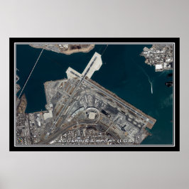 LaGuardia Airport New York Satellite Poster Karta