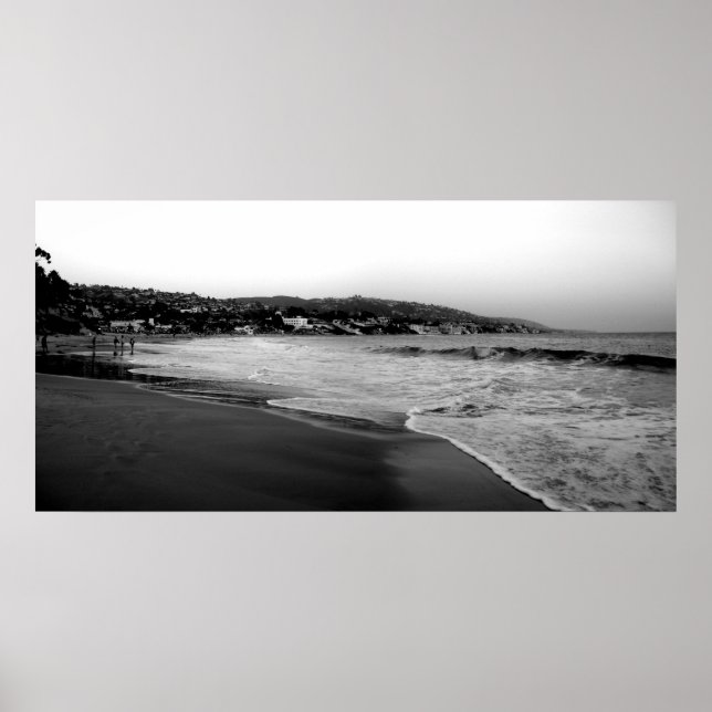 Laguna Beach B&W Poster (Framsidan)