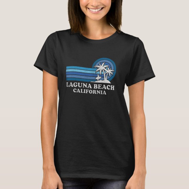 Laguna Beach California Family Summer Vacation Vin T Shirt (Framsida)