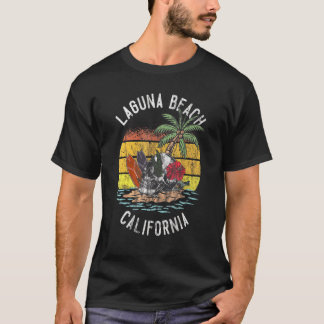 Laguna Beach California Handflatan Skull Surfa Sun T Shirt