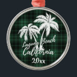 Laguna Beach California Handflatan Träd Grönt Play Julgransprydnad Metall<br><div class="desc">Laguna Beach California Beach Handflatan Träd Grönt  Play Ornament</div>