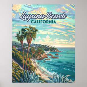Laguna Beach California Orange County Vintage Poster