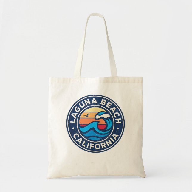 Laguna Beach California Retro Souvenir Gift Tygkasse (Framsidan)