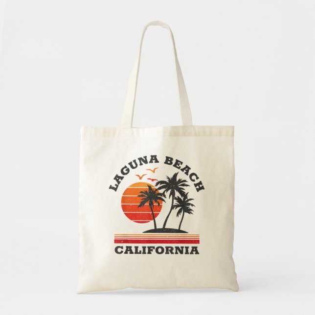 Laguna Beach California Retro Souvenir Gift Tygkasse (Framsidan)