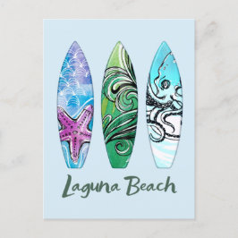 Laguna Beach California Surfboard Vykort