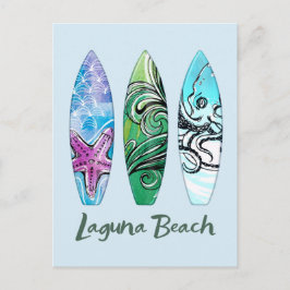 Laguna Beach California Surfboard Vykort