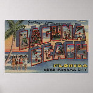 Laguna Beach, Florida - Large Brev Scenes Poster